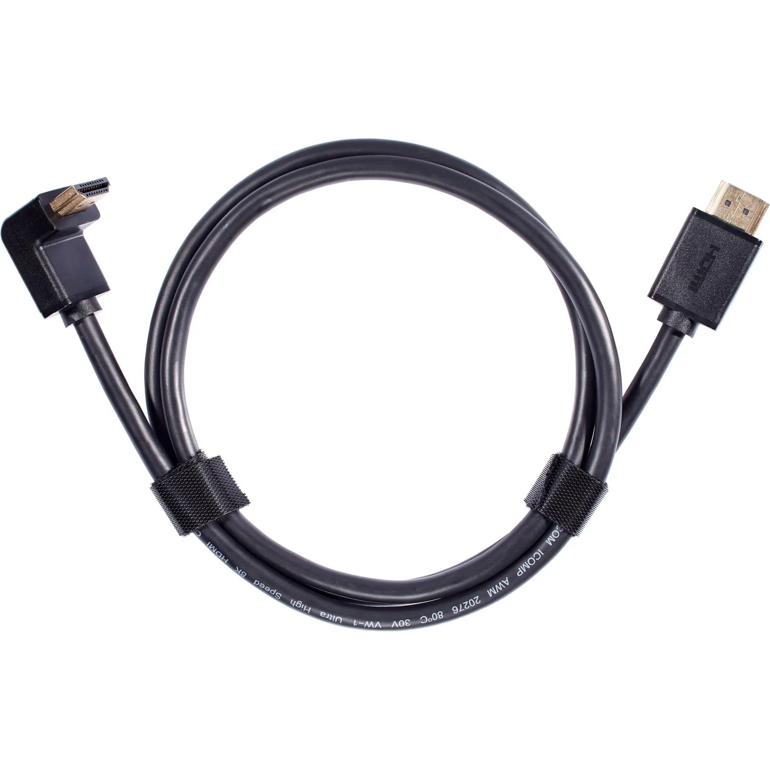 Кабель HDMI---HDMI ver 2.1 8K@60Hz угол 90град 1м, Telecom TCG256-1M