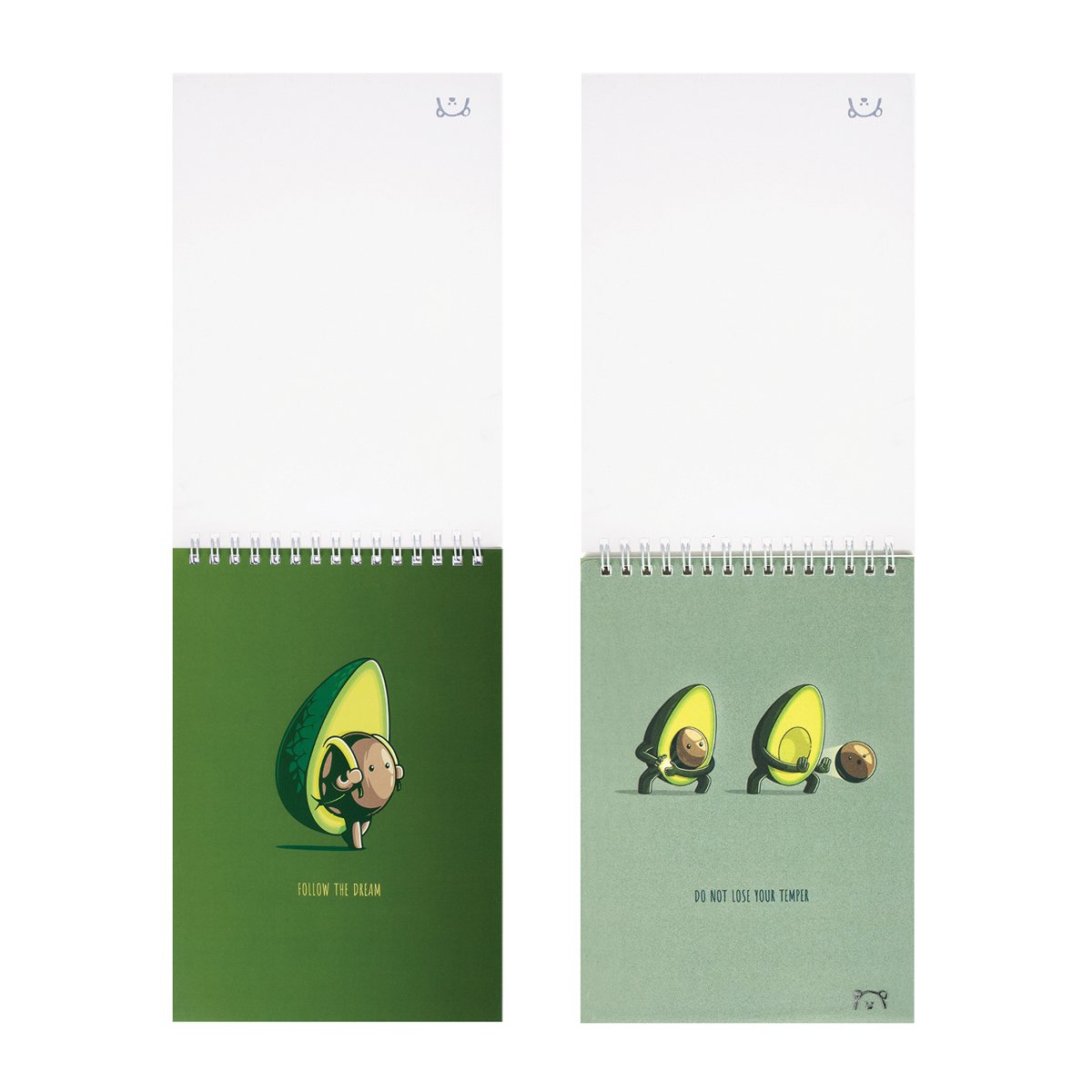 Блокнот А5 60л. на гребне MESHU «Avocadreams», пластиковая обложка