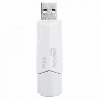 Флеш-диск 64 GB SMARTBUY Clue, USB 2.0, белый