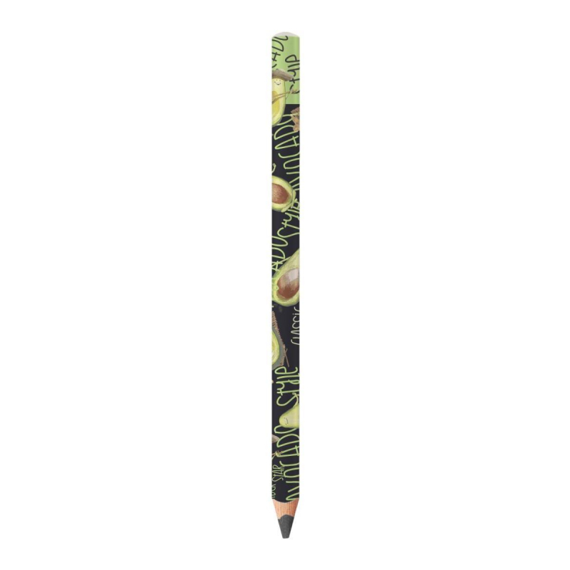 превью Карандаш чернографитный 4В Bruno Visconti HappyGraphix Jumbo Avocado style Rock star заточенный трехгранный