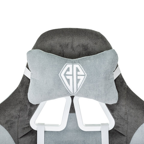 Кресло компьютерное BRABIX ''Forcer GM-127''2 подушкитканьсерое/светло-голубое533214