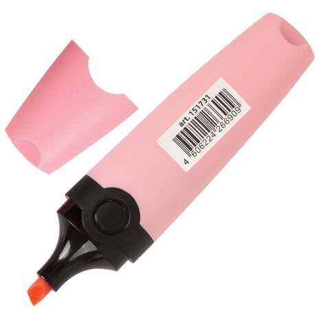 Текстовыделитель BRAUBERG «DELTA PASTEL», ПАСТЕЛЬНЫЙ РОЗОВЫЙ, линия 1-5 мм