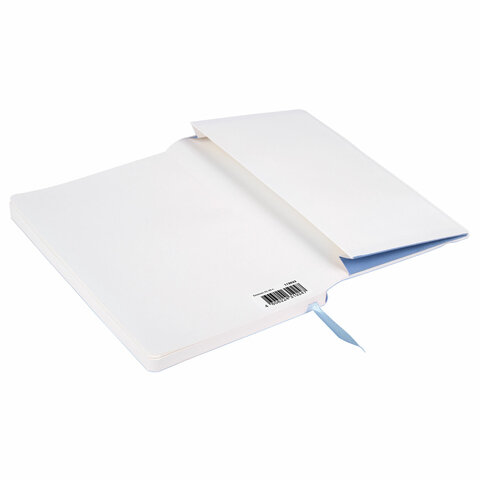Блокнот-скетчбук А5 (130×210 мм), BRAUBERG ULTRA, под кожу, 80 г/м2, 96 л., без линовки, голубой