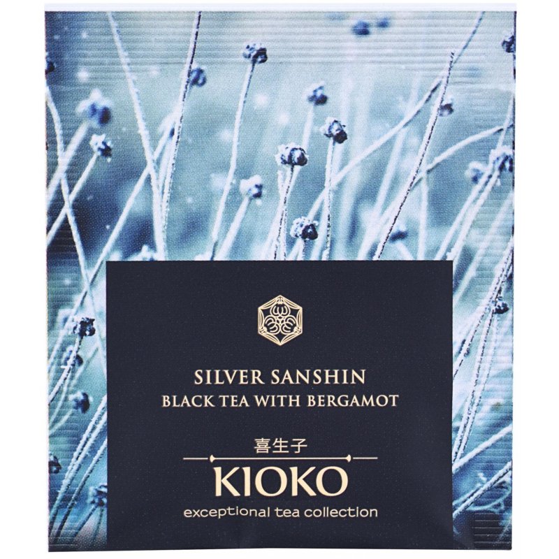 Чай Kioko Silver Sanshin черный с бергамотом 25 пакетиков