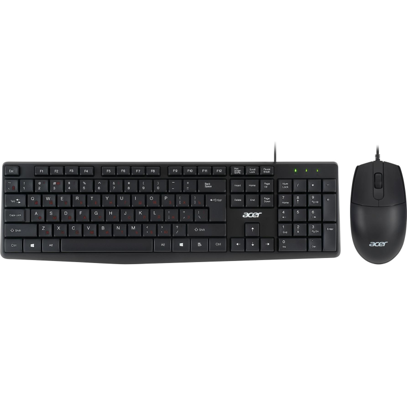 превью Набор клавиатура+мышь Acer OMW141 кл/мышь:черный USB (ZL. MCEEE.01M)