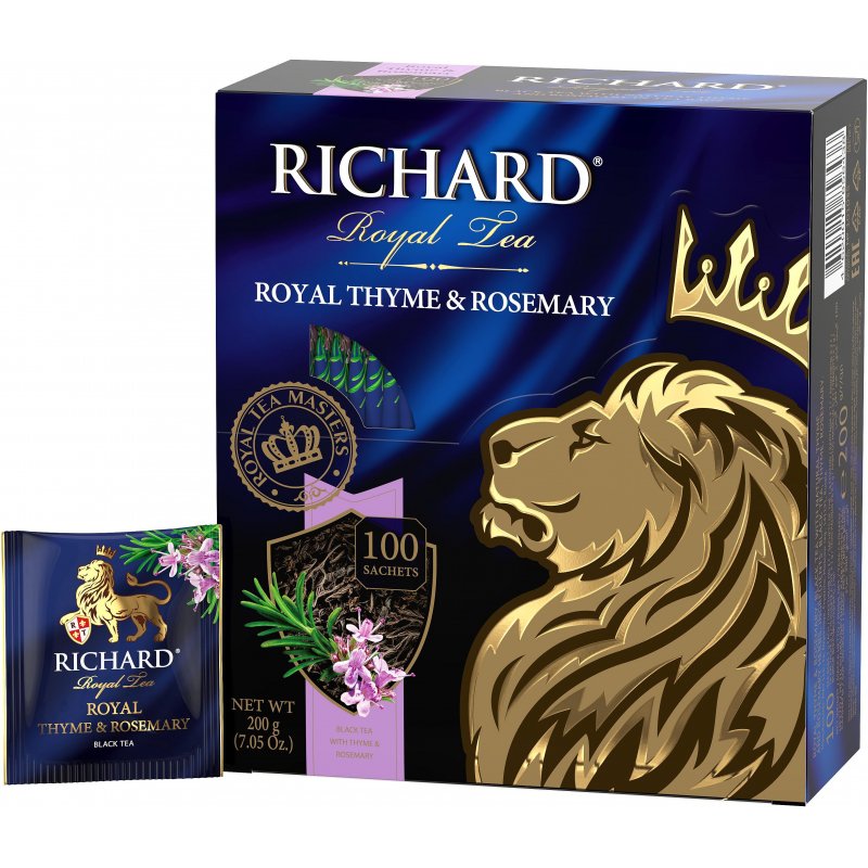 Чай Richard Royal Thyme & Rosemary, черный, 100шт/уп (сашет)