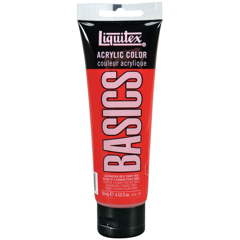превью Краска акрил Liquitex «Basics» 118мл, туба, 311 Кадмий красный темный (имит. )