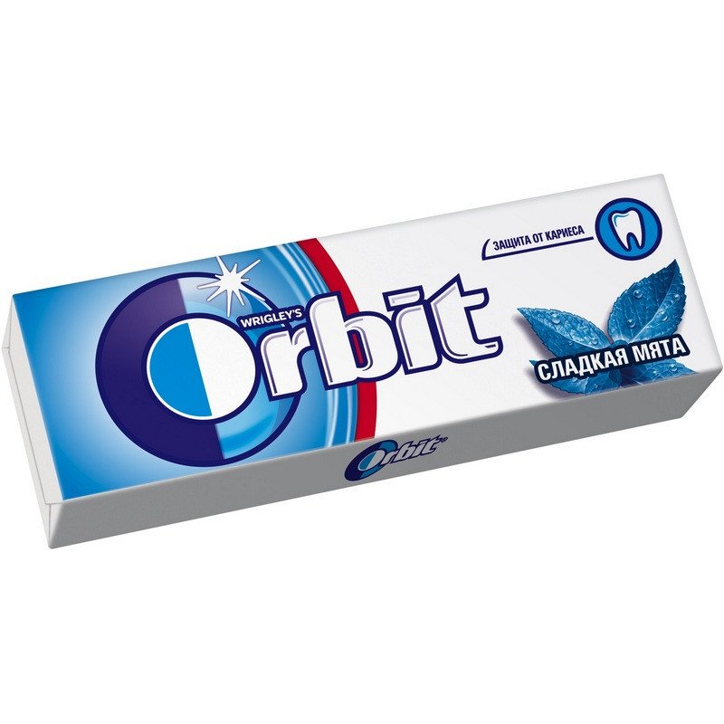 Жевательная резинка Orbit сладкая мята (10 штук в упаковке, 136 г)