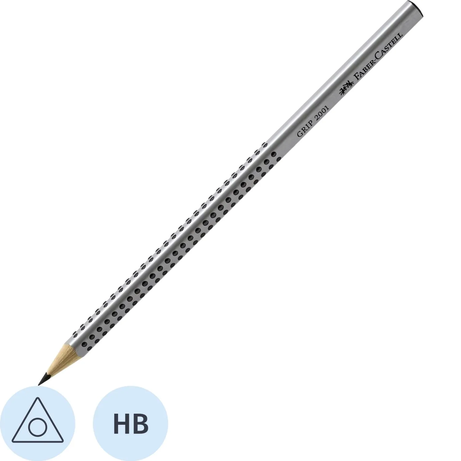 Карандаш чернографитный HB Faber-Castell Grip 2001 заточенный трехгранный