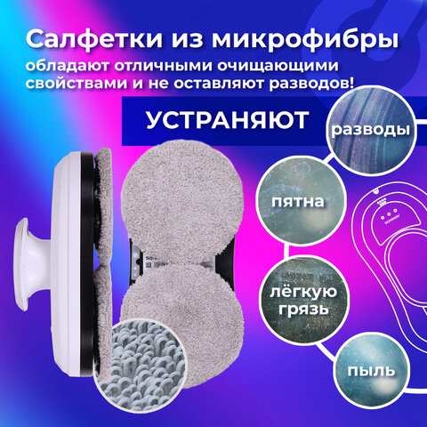 Робот-мойщик окон SONNEN Tech RWC-121 UltraClear, датчик от падения, 26 салфеток, пульт ДУ