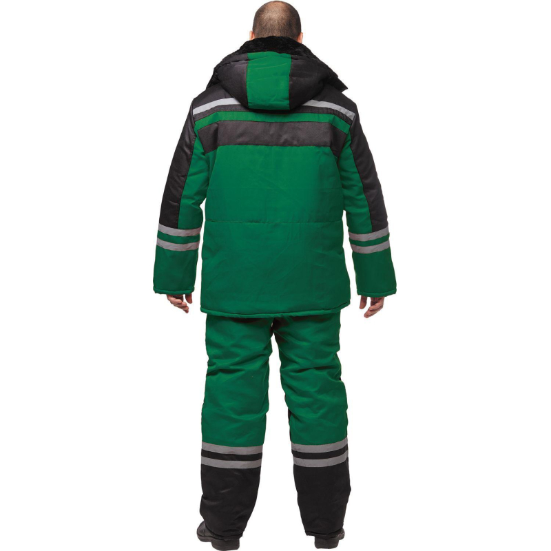 Костюм рабочий зимний муж з03-КПК зел/черн (р.56-58) 182-188