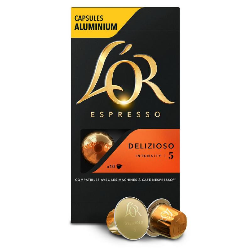 Капсулы для кофемашин L'or Delizioso Espresso (10 штук в упаковке)