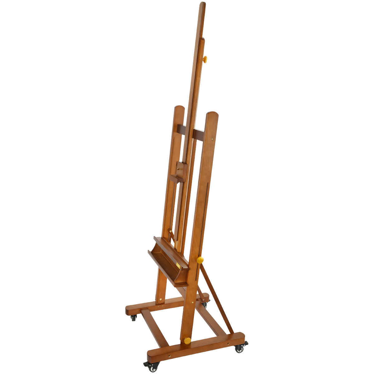 Мольберт напольный студийный Гамма «Старый мастер», 59.5×59.5×190 (370)см, красный лакированный бук