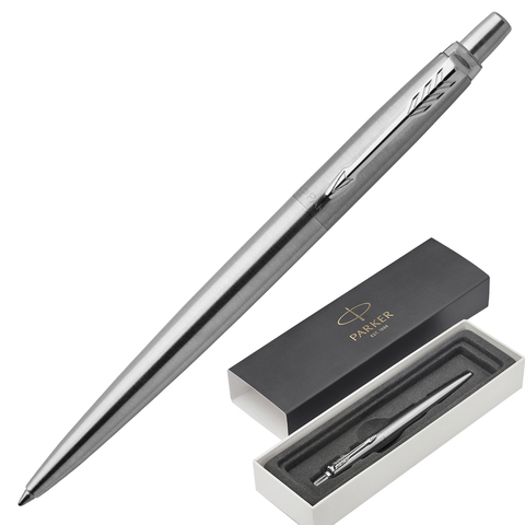 превью Ручка шариковая Parker Jotter синяя серебристый корпус (артикул производителя 1953170)