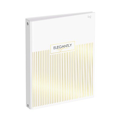 Тетрадь на кольцах А5, 120л., BG «Minimal», глянцевая ламинация, тиснение фольгой