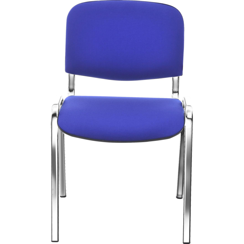 Стул FA_EChair Лайт (ИЗО) хром, ткань синяя С-6/ТК-9