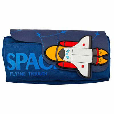 Пенал ЮНЛАНДИЯ ЮНИОР, 2 отделения, «Space rocket», 21×10х7 см