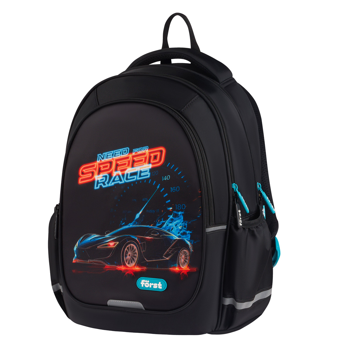 превью Рюкзак Först F-Cute «Need for Speed» 37×29×17см, 3 отделения, 2 кармана, анатомическая спинка