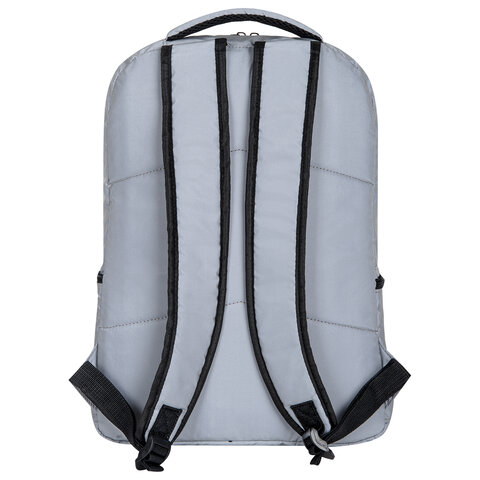 Рюкзак BRAUBERG REFLECTIVE универсальный, светоотражающий, «City», серый, 42×30х13 см