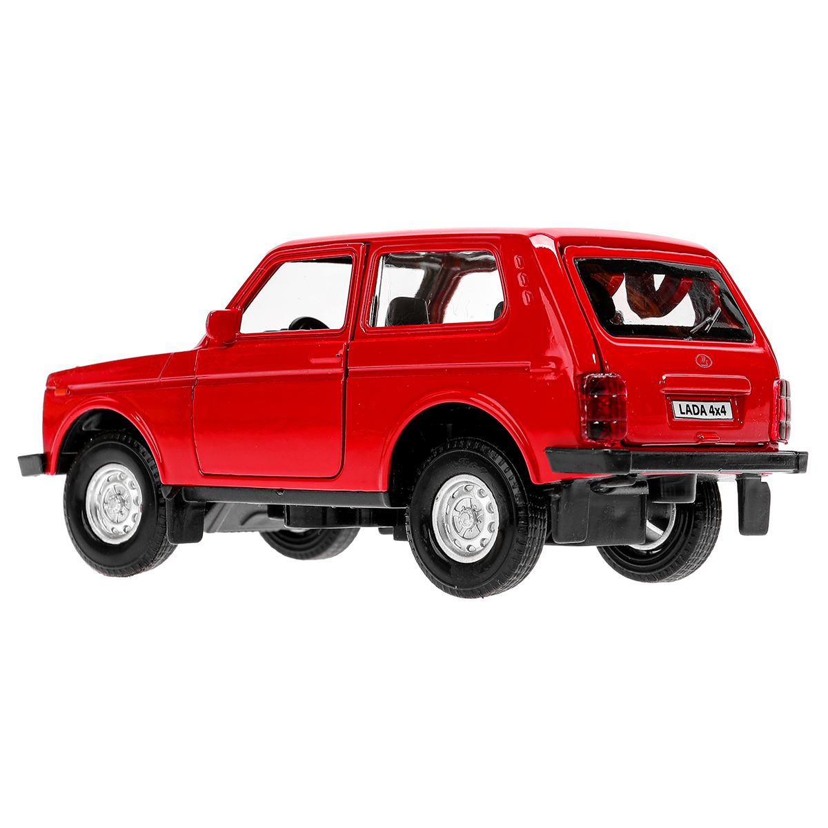Машина игрушечная Технопарк «Lada 4×4», LADA, металл., 12см, красный, инерционная, с подвижными элементами