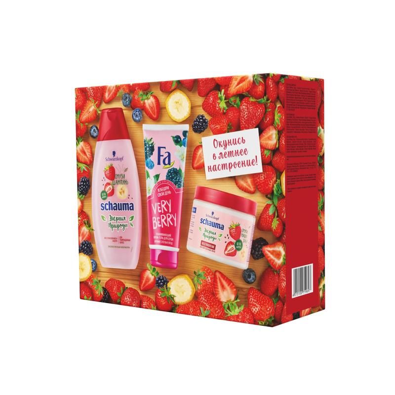 Подарочный набор женский Henkel (шампунь Schauma, маска для волос Schauma, гель для душа Fa)