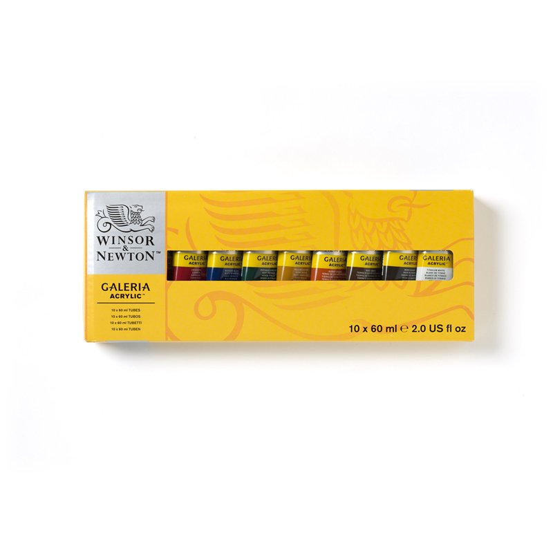 Краски акриловые Winsor&Newton «Galeria», 10цв, 60 мл/туба, картон. упак. 