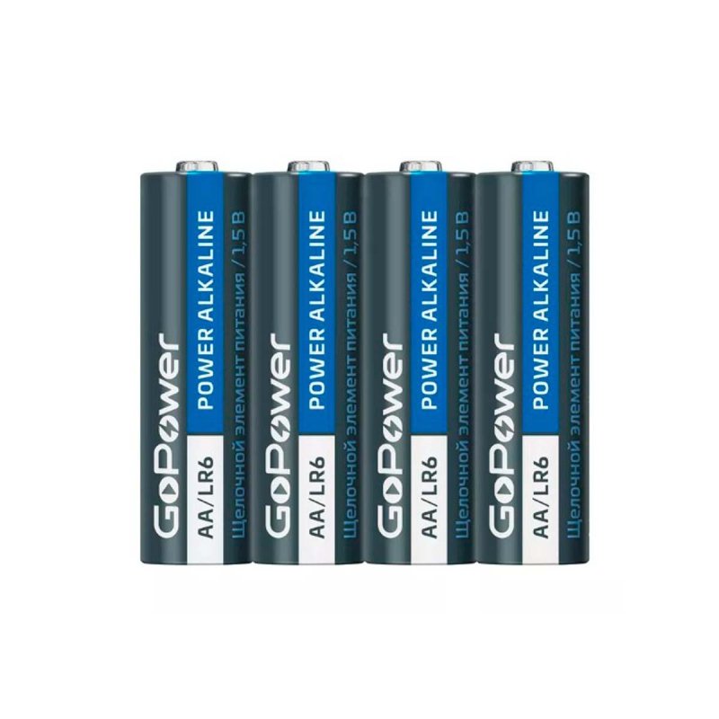 Батарейка GoPower LR6 AA 4шт/бл Alkaline 1.5V (4/48/576)