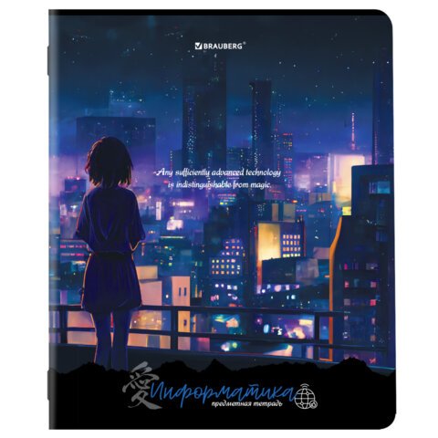 Тетради предметные, КОМПЛЕКТ 12 ПРЕДМЕТОВ, 48 л., матовая ламинация, BRAUBERG, «ANIME GIRLS»