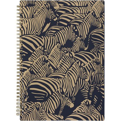 Бизнес-тетрадь Attache Selection Zebra А4.96л, кл, спир, пластик, тон. бл