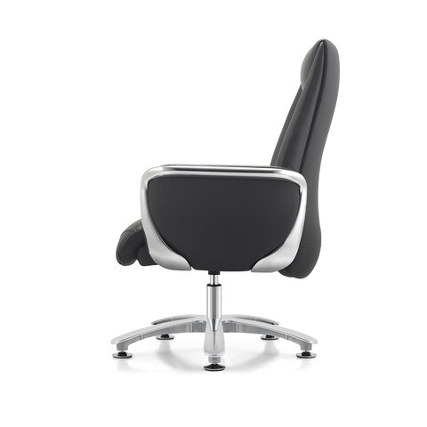 Кресло HAWASAN (ХАВАСАН) PREMIUM EX-801, до 200 кг, алюминий, экокожа, черное