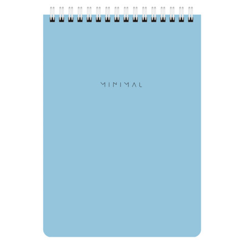 Блокнот А5 146×206мм, 60л, гребень, картон, жест подложка, клетка, BRAUBERG Minimal Pastel