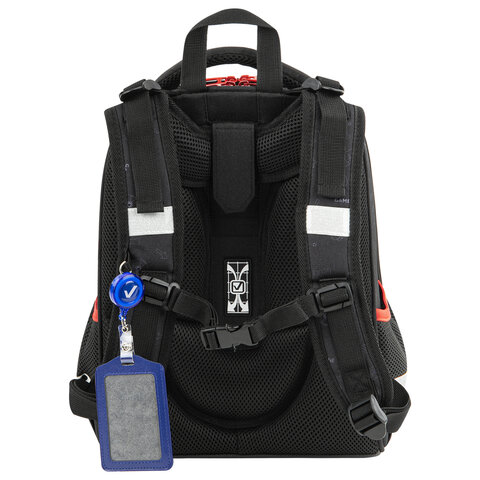 Ранец BRAUBERG PREMIUM, 2 отделения, с брелком, «Next level», 3D панель, 38×29х16 см