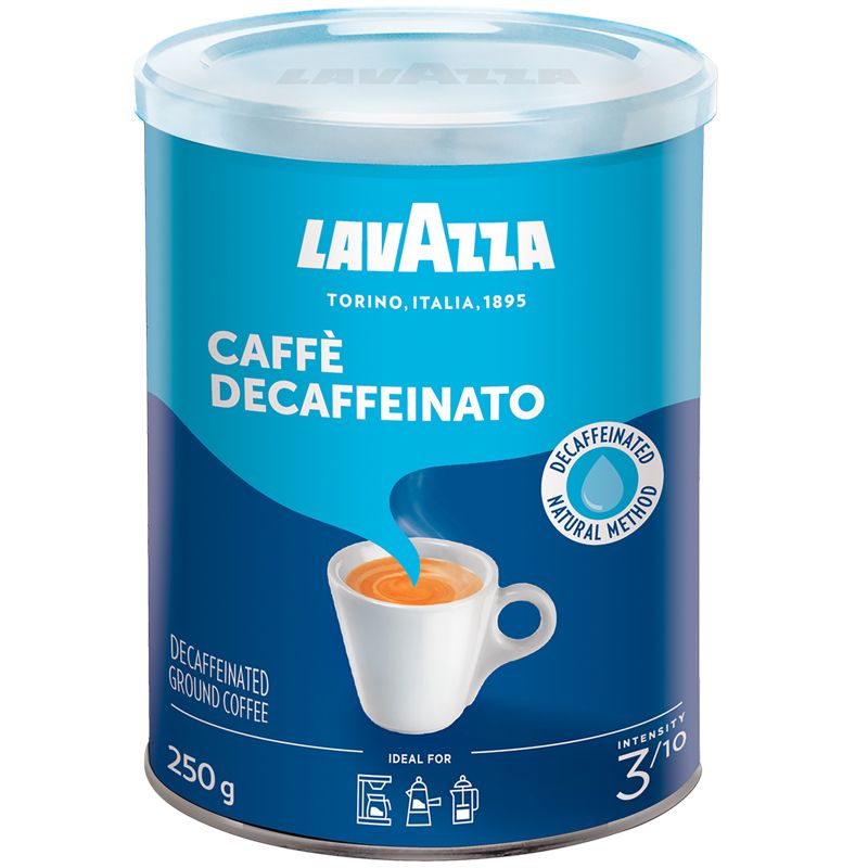 превью Кофе молотый Lavazza «Caffe Decaffeinato», жестяная банка, 250г, без кофеина