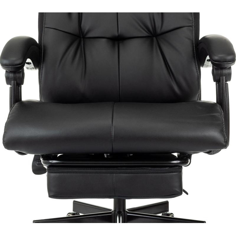 Кресло VB_EChair 624 PU PM черный эко. кожа подст. для ног