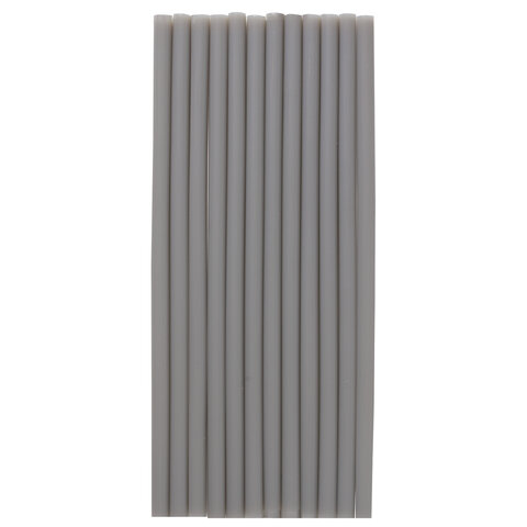 Клеевые стержни, диаметр 7 мм, длина 200 мм, серебристые, комплект 12 шт., BRAUBERG, европодвес