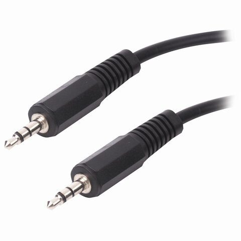 Кабель Jack 3.5 mm M-M, 1.5 м, SONNEN, для передачи стерео-аудио, черный