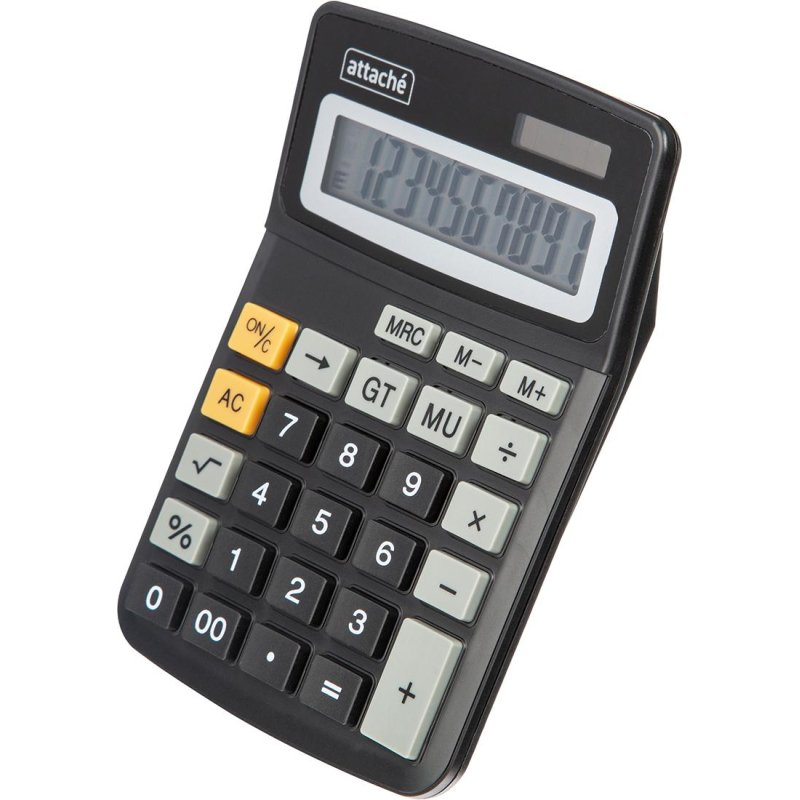 Калькулятор настольный компактный Attache ATC-777-10C 10-разрядный черный