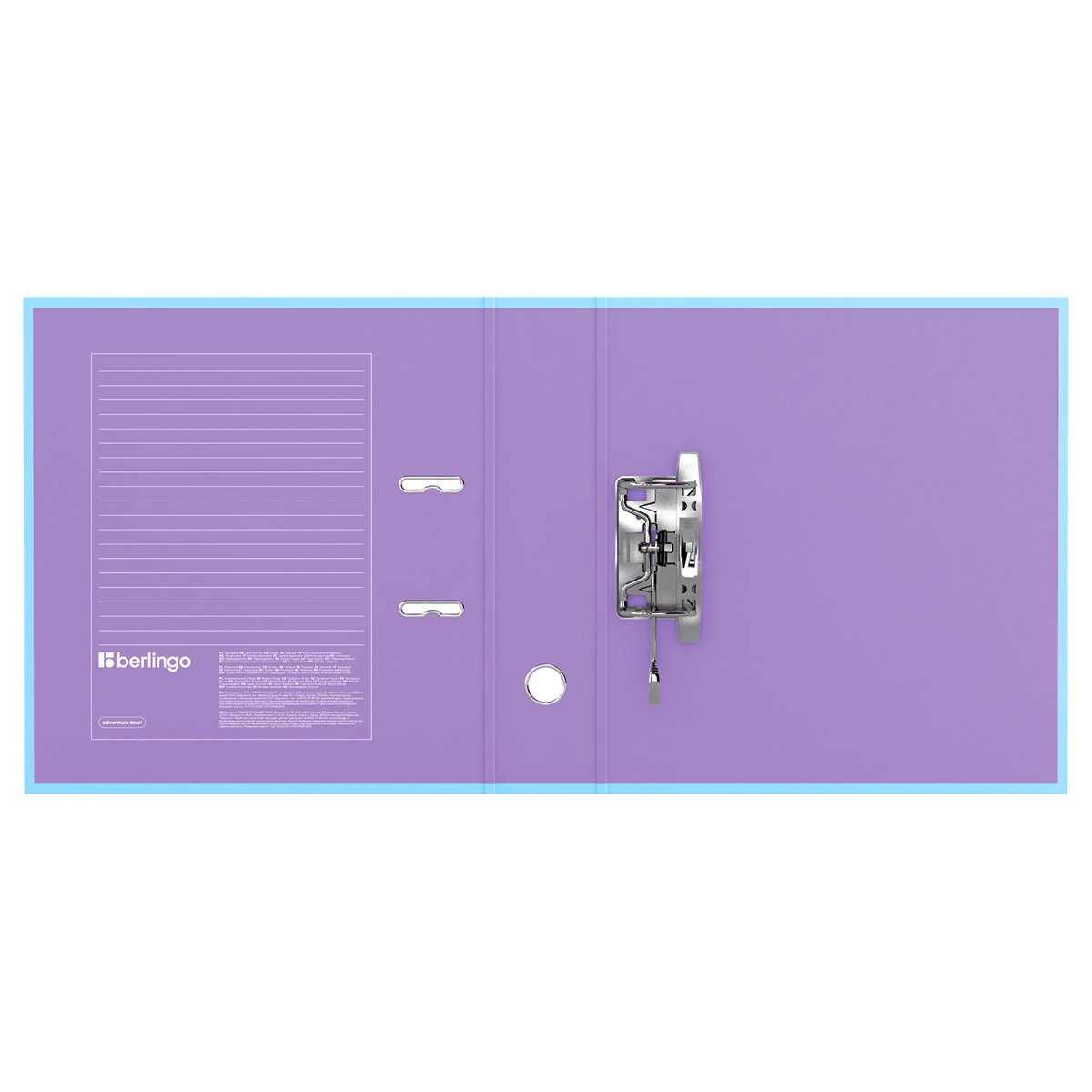Папка-регистратор Berlingo «Haze», 80мм, матовая ламинированная, голубая