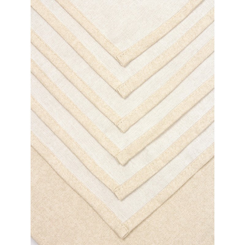 Салфетка 32×32см (к-т 6шт. ), рогожка, 160г/м2, Рант бежевый