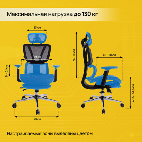 Кресло BRABIX PREMIUM «Evolution ER-700», подножка, слайдер, синхромеханизм, сетка, черное