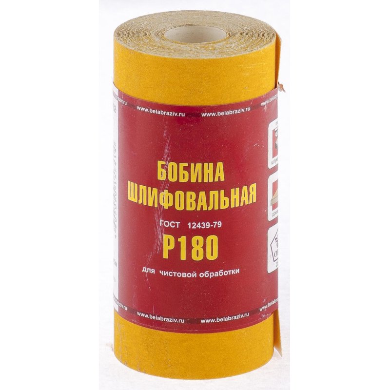 Шкурка рулон БАЗ бумага, LP41C, зерн. Р180, 115мм х 5м (75632)