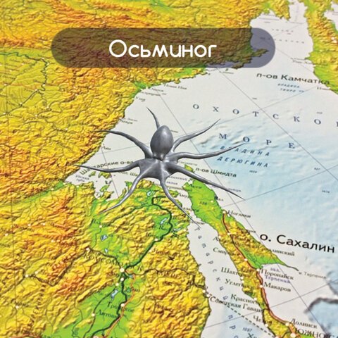 Карта России физическая 101×70 см, 1:8.5М, с ламинацией, интерактивная, европодвес, BRAUBERG