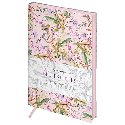 Ежедневник недатированный, А5, 136л., кожзам, Greenwich Line «Belles Fleurs. Willow», тон. блок, цветной срез