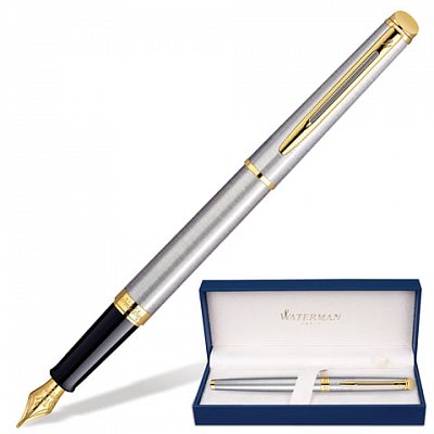 Ручка перьевая Waterman Hemisphere GT S0920310 синяя серебристый корпус