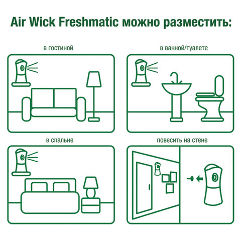 Картридж аэрозольный 250 мл, AIRWICK "Нежность шелка и лилии"