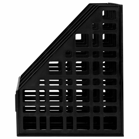 Лоток вертикальный для бумаг BRAUBERG «ULTRA», 240 мм, 3 отделения, сетчатый, сборный, черный