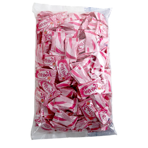 Карамель леденцовая КРЕМКА со вкусом клубники и сливок, 1 кг