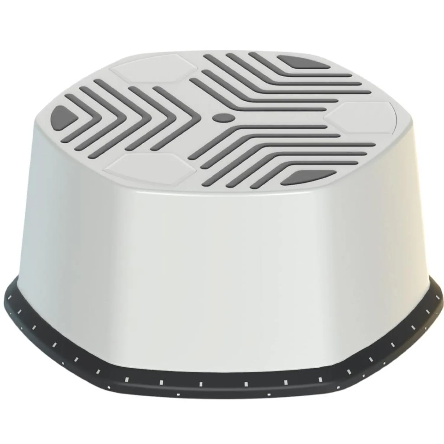 превью Табурет-стремянка EVR Stepp Mini передвижной (серый, 480х480х220 мм)