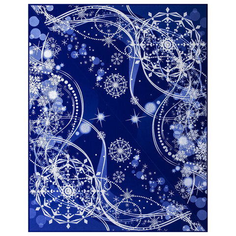 Украшение для окон и стекла ЗОЛОТАЯ СКАЗКА «Зимние узоры 2», 30×38 см, ПВХ