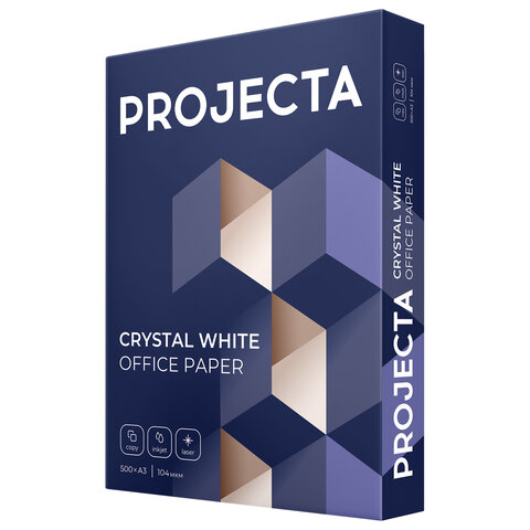 превью Бумага офисная БОЛЬШОГО ФОРМАТА (297×420)А380 г/м2500 л. марка ВPROJECTAРоссия162% (CIE)